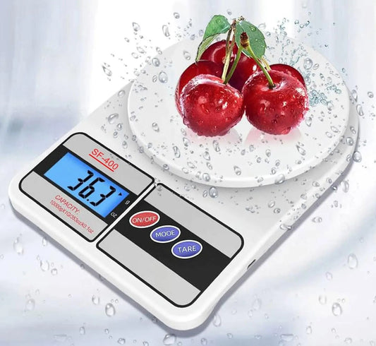 10kg Electronic Digital Kitchen Scale - Digital Weight Machine | Food Weighing Scale | Cooking & Baking Scale | Portable Digital Mini Scale | Precision Weight Machine for Kitchen | Jewelry, Vegetable, Fruit & Diet Scale | LCD Display |