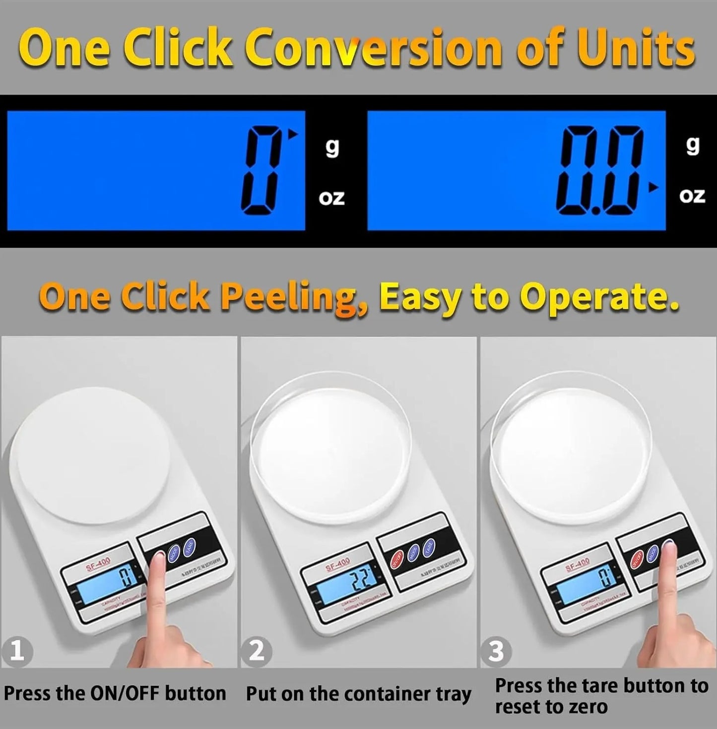 10kg Electronic Digital Kitchen Scale - Digital Weight Machine | Food Weighing Scale | Cooking & Baking Scale | Portable Digital Mini Scale | Precision Weight Machine for Kitchen | Jewelry, Vegetable, Fruit & Diet Scale | LCD Display |